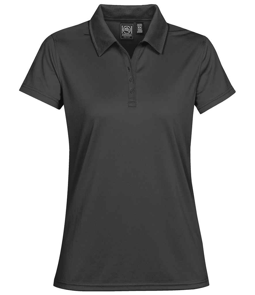 Stormtech Ladies Eclipse H2X-DRY® Piqué Polo Shirt in Carbon by Stormtech — Custom branded clothing by Print Press, featuring premium embroidery produced in our specialist print lab in the UK.