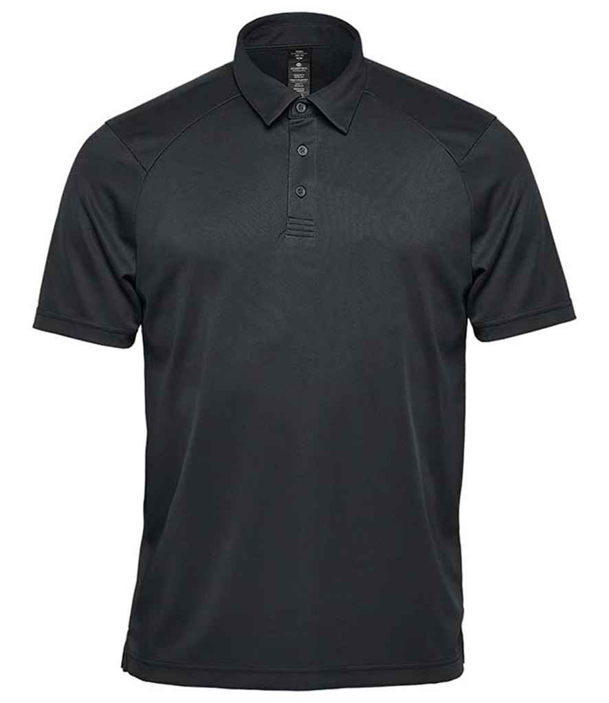 Stormtech Milano Sports Polo Shirt in Black by Stormtech — Custom branded clothing by Print Press, featuring premium embroidery produced in our specialist print lab in the UK.