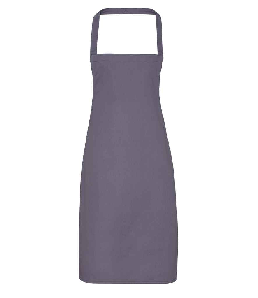 Premier Cotton Apron in ONE Dark Grey by Premier — Custom branded clothing by Print Press, featuring premium embroidery produced in our specialist print lab in the UK.
