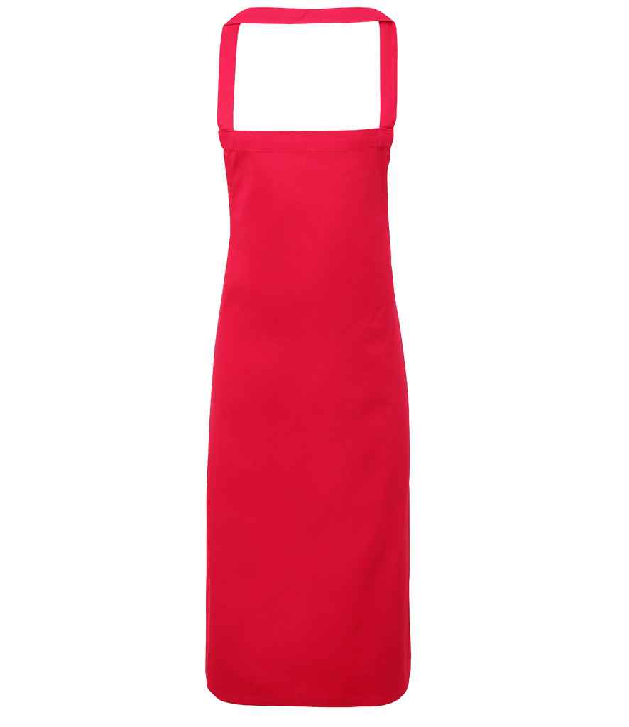Premier Cotton Apron in ONE Hot Pink by Premier — Custom branded clothing by Print Press, featuring premium embroidery produced in our specialist print lab in the UK.