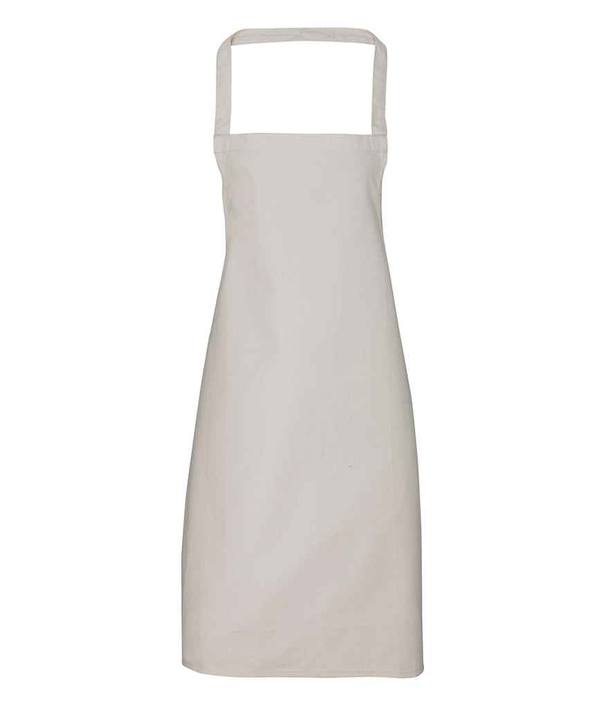 Premier Cotton Apron in ONE Natural by Premier — Custom branded clothing by Print Press, featuring premium embroidery produced in our specialist print lab in the UK.