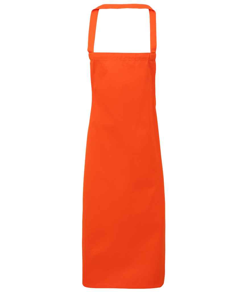 Premier Cotton Apron in ONE Orange by Premier — Custom branded clothing by Print Press, featuring premium embroidery produced in our specialist print lab in the UK.