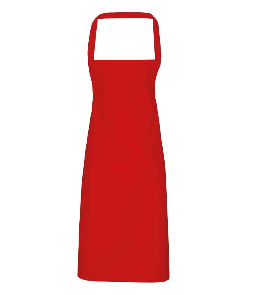 Premier Cotton Apron in ONE Red by Premier — Custom branded clothing by Print Press, featuring premium embroidery produced in our specialist print lab in the UK.