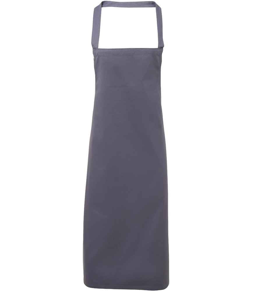 Premier Cotton Apron in ONE Steel by Premier — Custom branded clothing by Print Press, featuring premium embroidery produced in our specialist print lab in the UK.