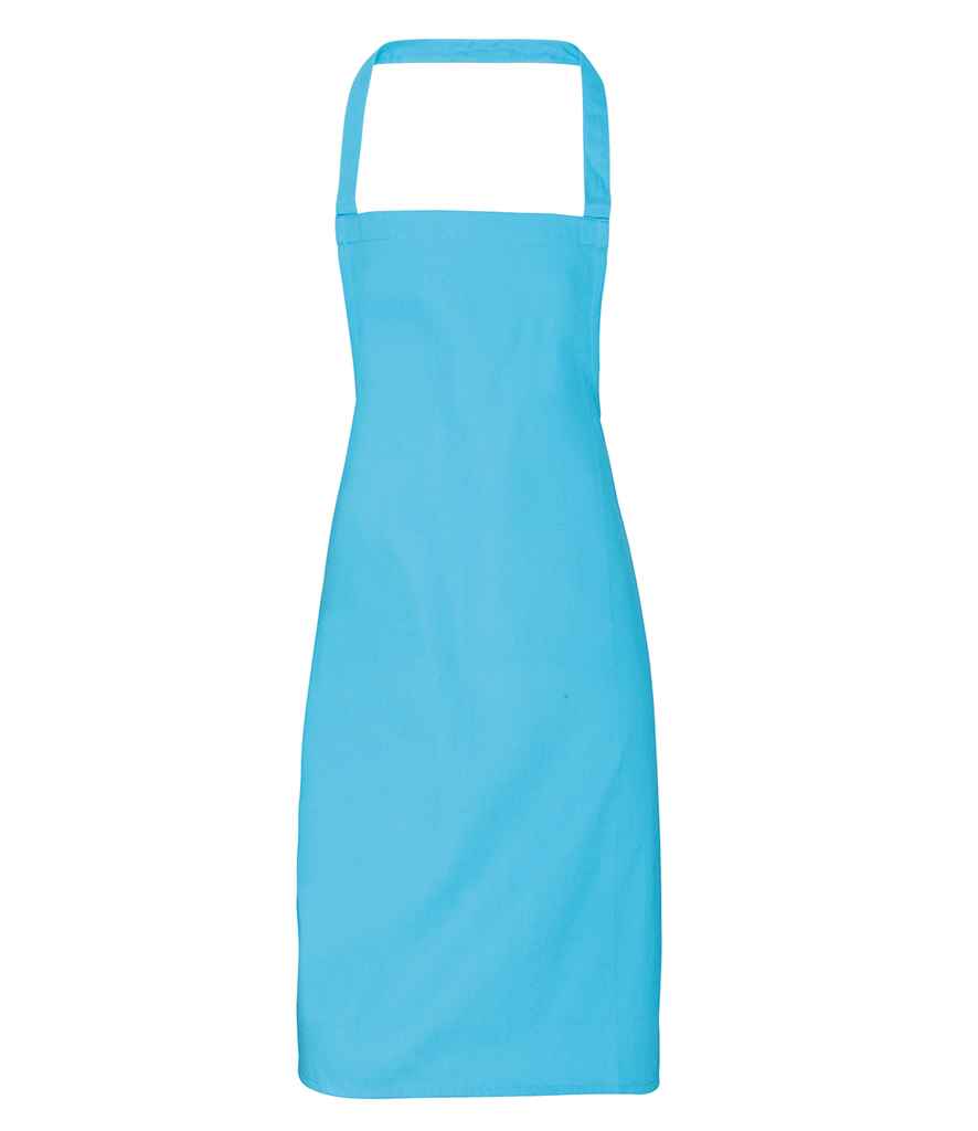 Premier Cotton Apron in ONE Turquoise Blue by Premier — Custom branded clothing by Print Press, featuring premium embroidery produced in our specialist print lab in the UK.