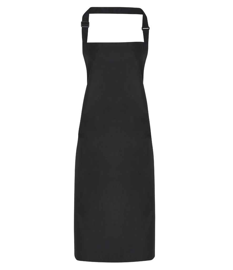 Premier Waterproof Bib Apron in ONE Black by Premier — Custom branded clothing by Print Press, featuring premium embroidery produced in our specialist print lab in the UK.
