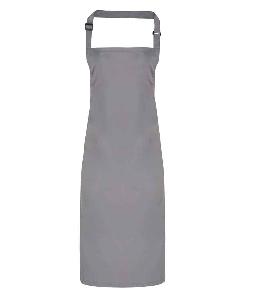 Premier Waterproof Bib Apron in ONE Dark Grey by Premier — Custom branded clothing by Print Press, featuring premium embroidery produced in our specialist print lab in the UK.