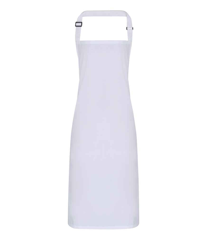 Premier Waterproof Bib Apron in ONE White by Premier — Custom branded clothing by Print Press, featuring premium embroidery produced in our specialist print lab in the UK.