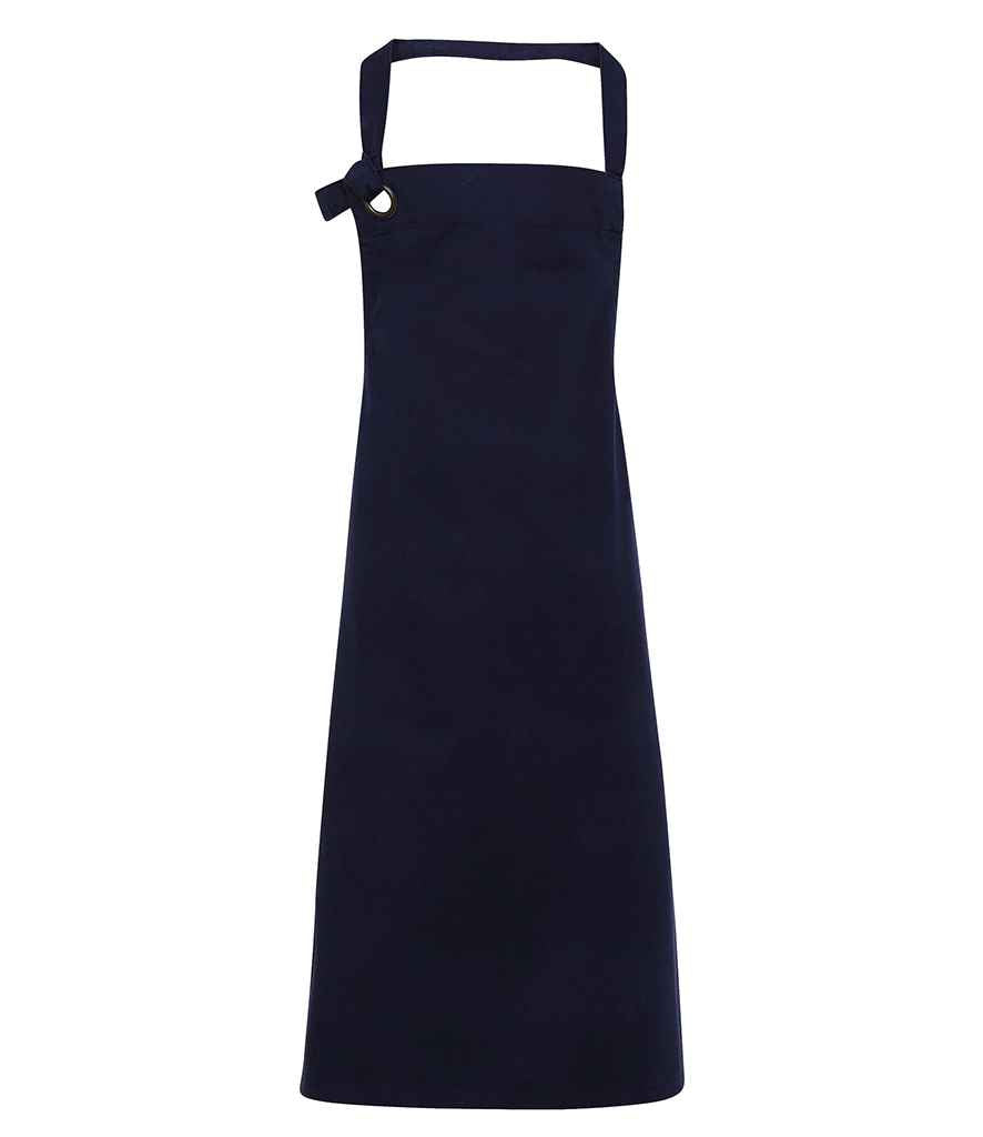Premier Calibre Bib Apron in ONE Navy by Premier — Custom branded clothing by Print Press, featuring premium embroidery produced in our specialist print lab in the UK.