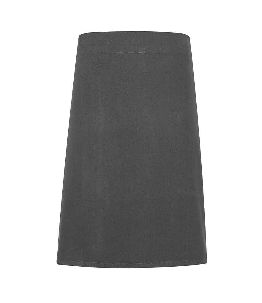 Premier Calibre Waist Apron in ONE Dark Grey by Premier — Custom branded clothing by Print Press, featuring premium embroidery produced in our specialist print lab in the UK.