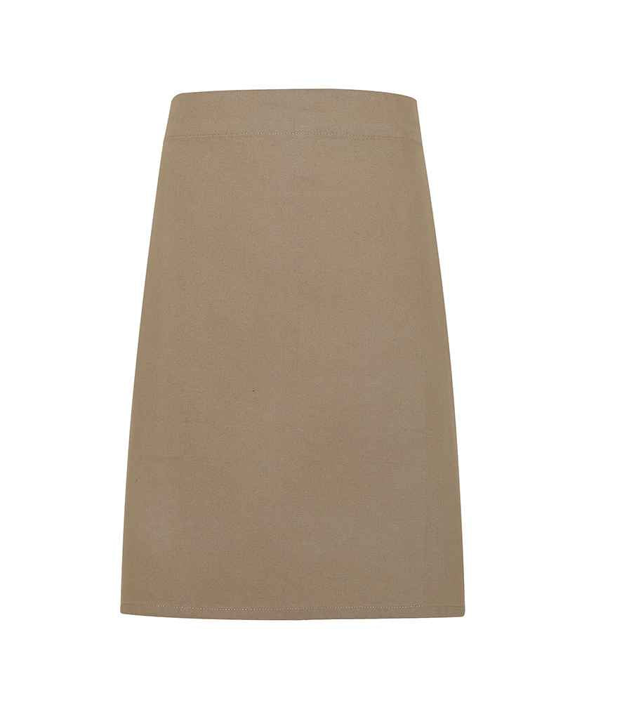 Premier Calibre Waist Apron in ONE Khaki by Premier — Custom branded clothing by Print Press, featuring premium embroidery produced in our specialist print lab in the UK.