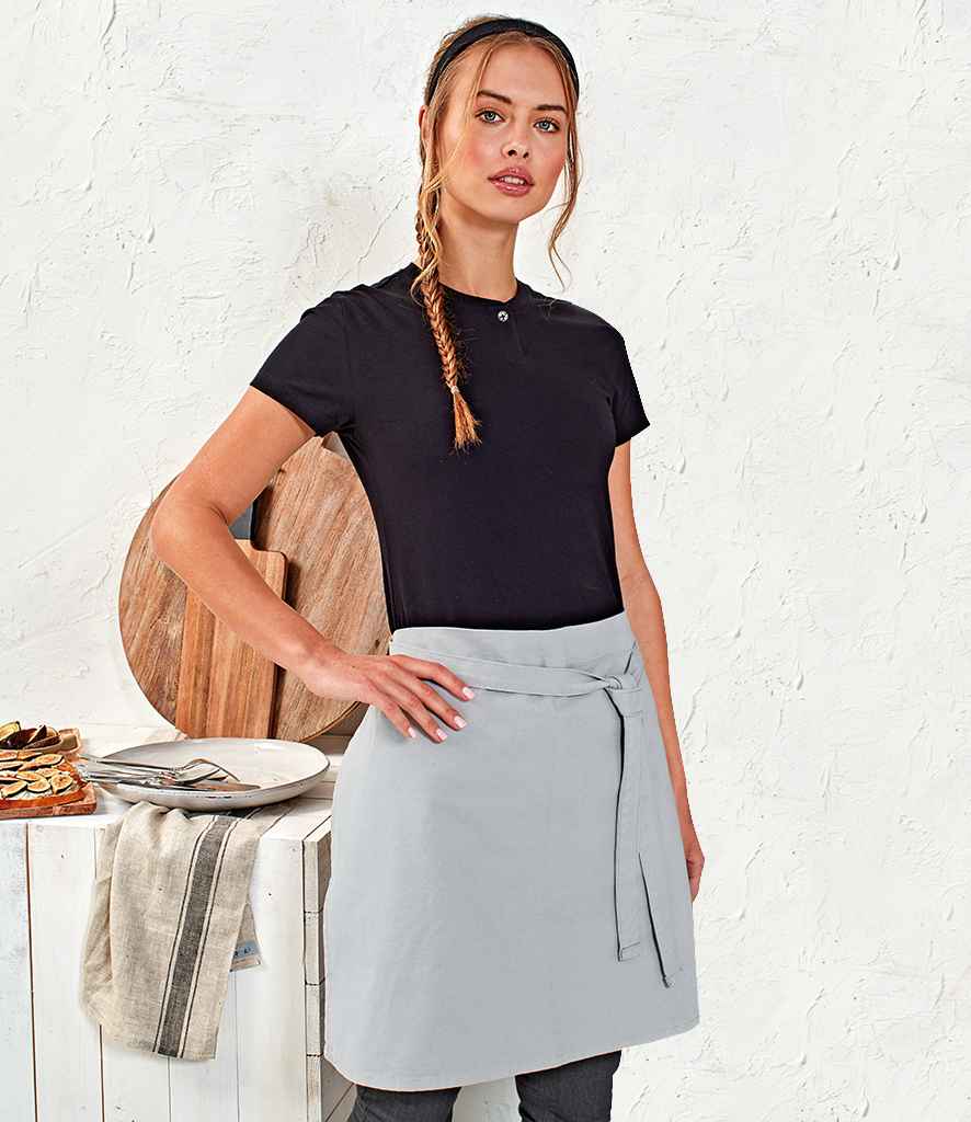 Premier Calibre Waist Apron in ONE Silver by Premier — Custom branded clothing by Print Press, featuring premium embroidery produced in our specialist print lab in the UK.