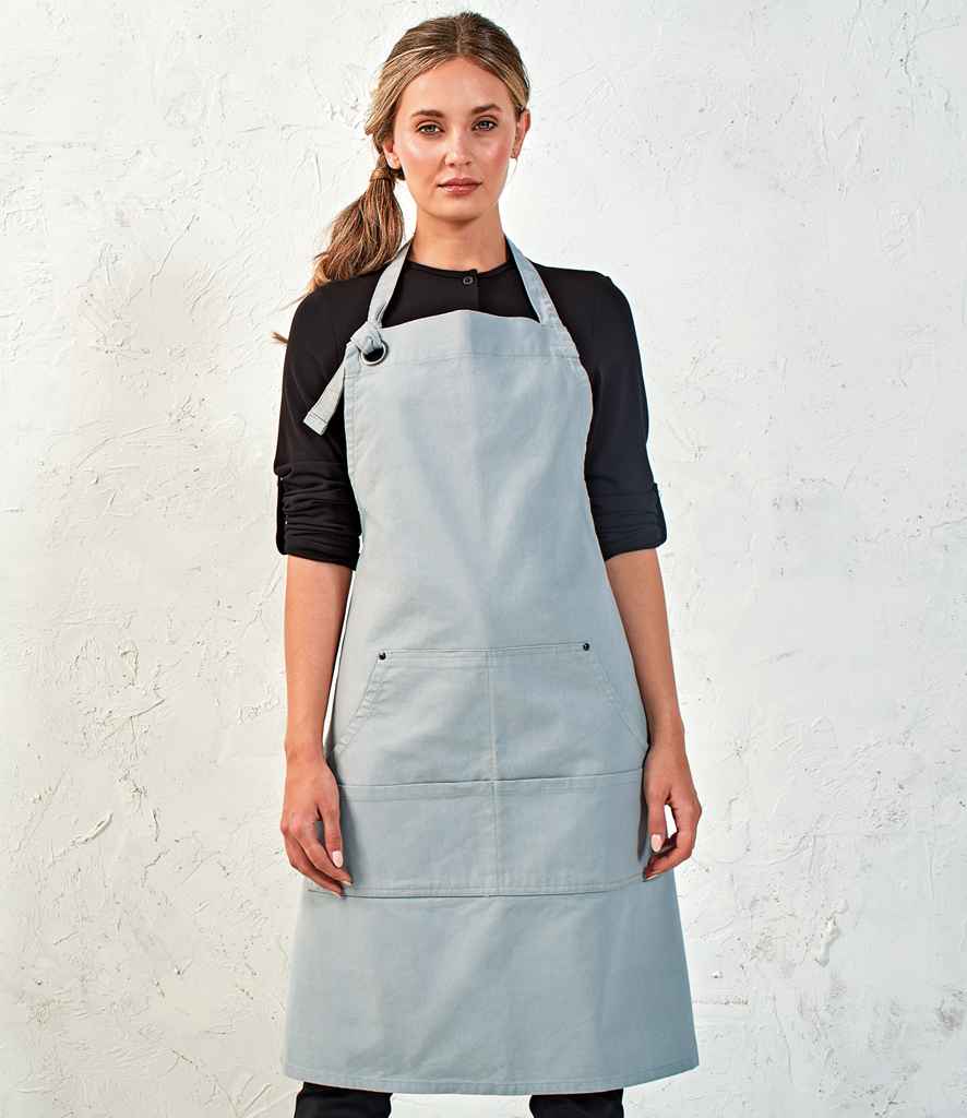 Premier Calibre Heavy Canvas Pocket Apron in ONE Silver by Premier — Custom branded clothing by Print Press, featuring premium embroidery produced in our specialist print lab in the UK.