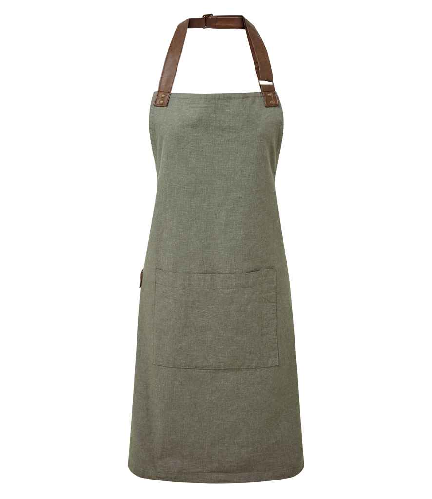 Premier Annex Oxford Bib Apron in ONE Moss by Premier — Custom branded clothing by Print Press, featuring premium embroidery produced in our specialist print lab in the UK.