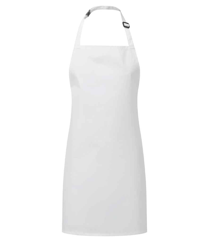 Premier Kids Waterproof Apron in White by Premier — Custom branded clothing by Print Press, featuring premium embroidery produced in our specialist print lab in the UK.