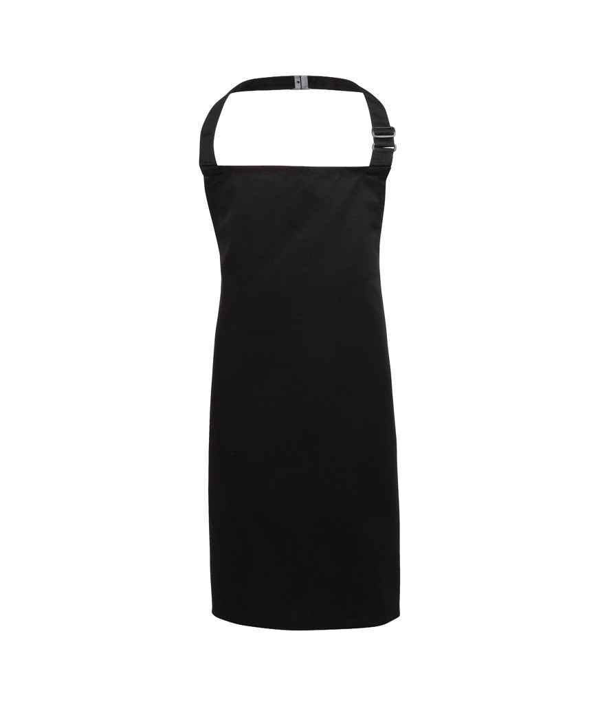 Premier Kids Bib Apron in Black by Premier — Custom branded clothing by Print Press, featuring premium embroidery produced in our specialist print lab in the UK.