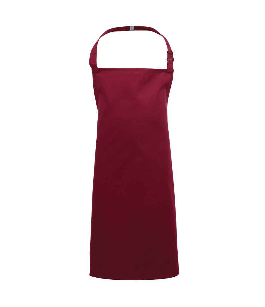 Premier Kids Bib Apron in Burgundy by Premier — Custom branded clothing by Print Press, featuring premium embroidery produced in our specialist print lab in the UK.