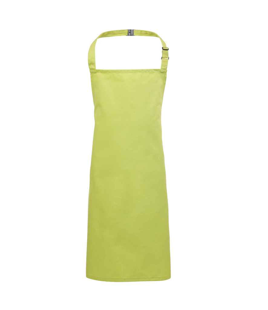 Premier Kids Bib Apron in Lime Green by Premier — Custom branded clothing by Print Press, featuring premium embroidery produced in our specialist print lab in the UK.