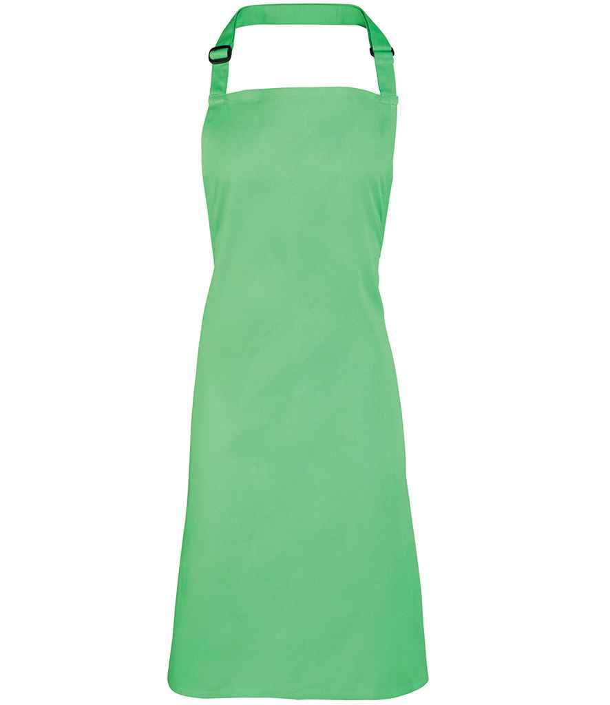 Premier 'Colours' Bib Apron in ONE Apple Green by Premier — Custom branded clothing by Print Press, featuring premium embroidery produced in our specialist print lab in the UK.