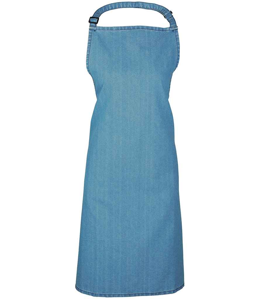 Premier 'Colours' Bib Apron in ONE Blue Denim by Premier — Custom branded clothing by Print Press, featuring premium embroidery produced in our specialist print lab in the UK.