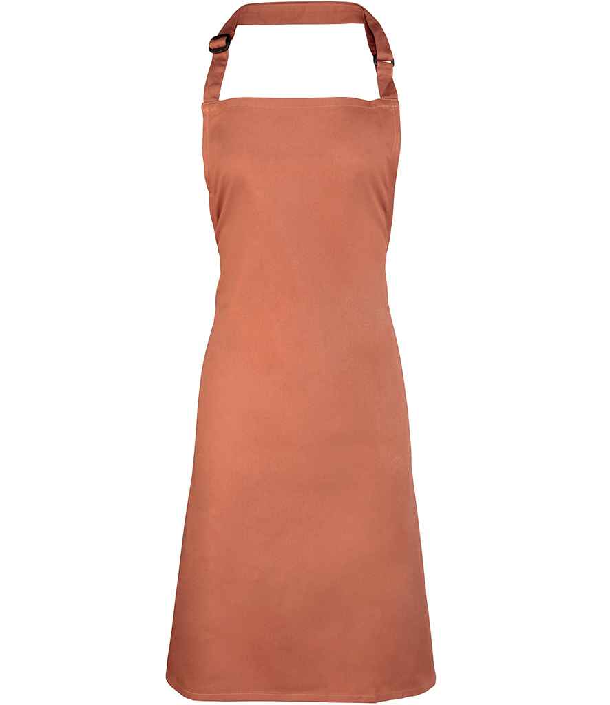 Premier 'Colours' Bib Apron in ONE Chestnut by Premier — Custom branded clothing by Print Press, featuring premium embroidery produced in our specialist print lab in the UK.