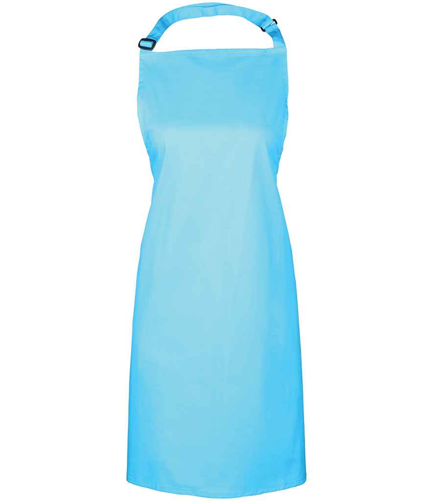 Premier 'Colours' Bib Apron in ONE Cyan by Premier — Custom branded clothing by Print Press, featuring premium embroidery produced in our specialist print lab in the UK.