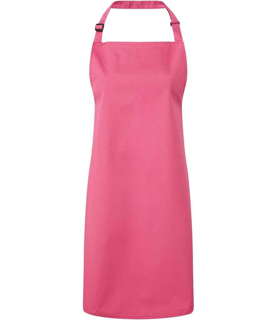 Premier 'Colours' Bib Apron in ONE Fuchsia by Premier — Custom branded clothing by Print Press, featuring premium embroidery produced in our specialist print lab in the UK.