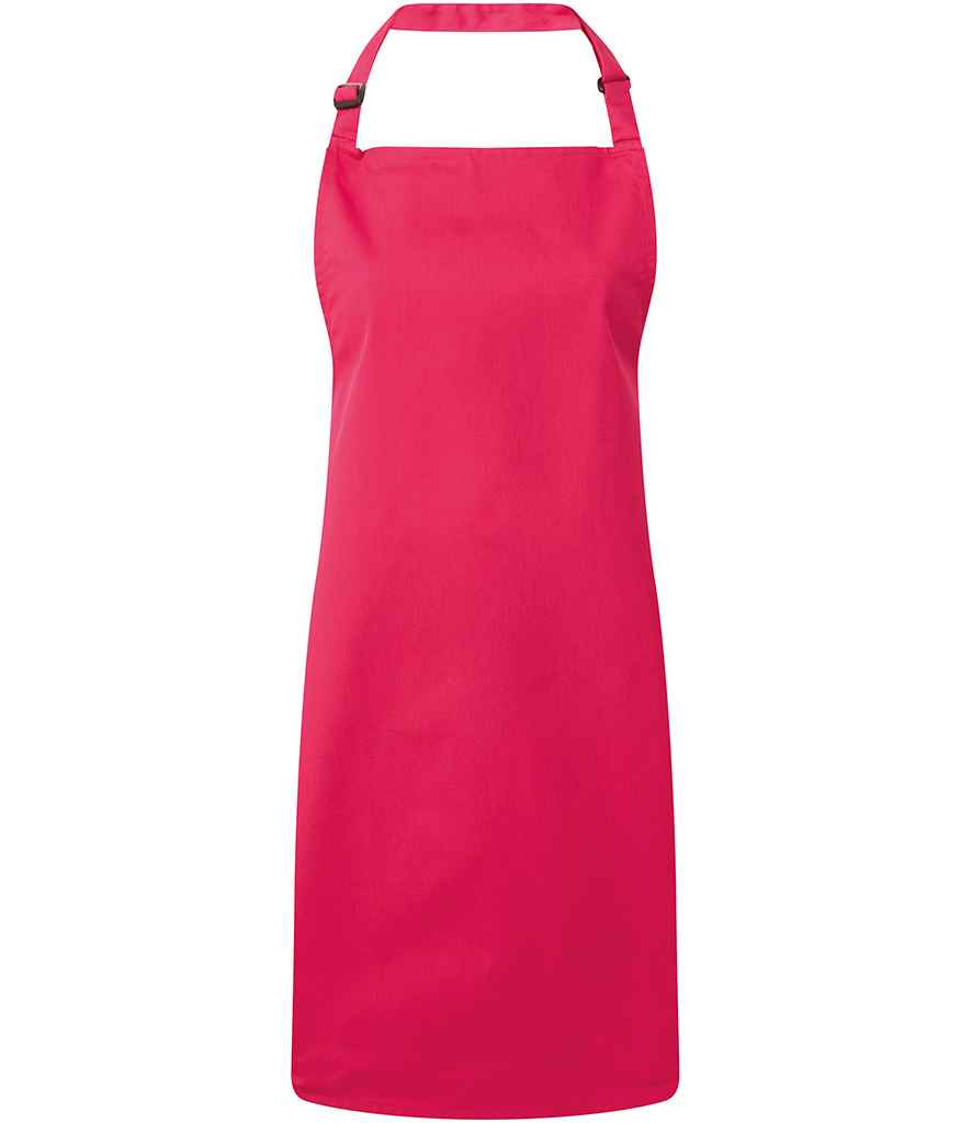Premier 'Colours' Bib Apron in ONE Hot Pink by Premier — Custom branded clothing by Print Press, featuring premium embroidery produced in our specialist print lab in the UK.