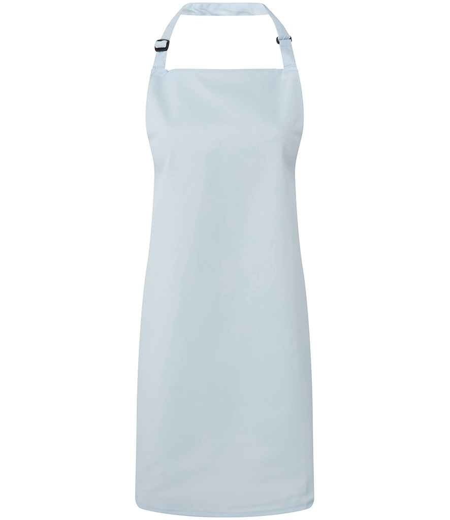 Premier 'Colours' Bib Apron in ONE Light Blue by Premier — Custom branded clothing by Print Press, featuring premium embroidery produced in our specialist print lab in the UK.