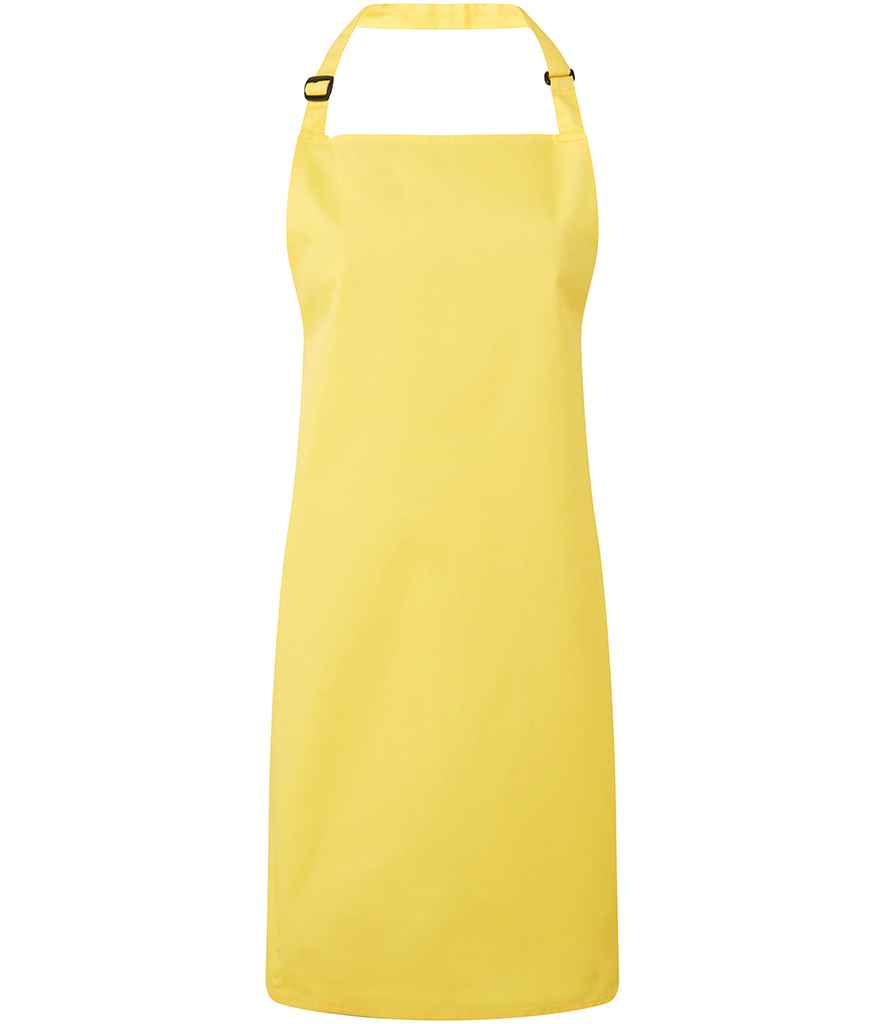 Premier 'Colours' Bib Apron in ONE Lemon by Premier — Custom branded clothing by Print Press, featuring premium embroidery produced in our specialist print lab in the UK.