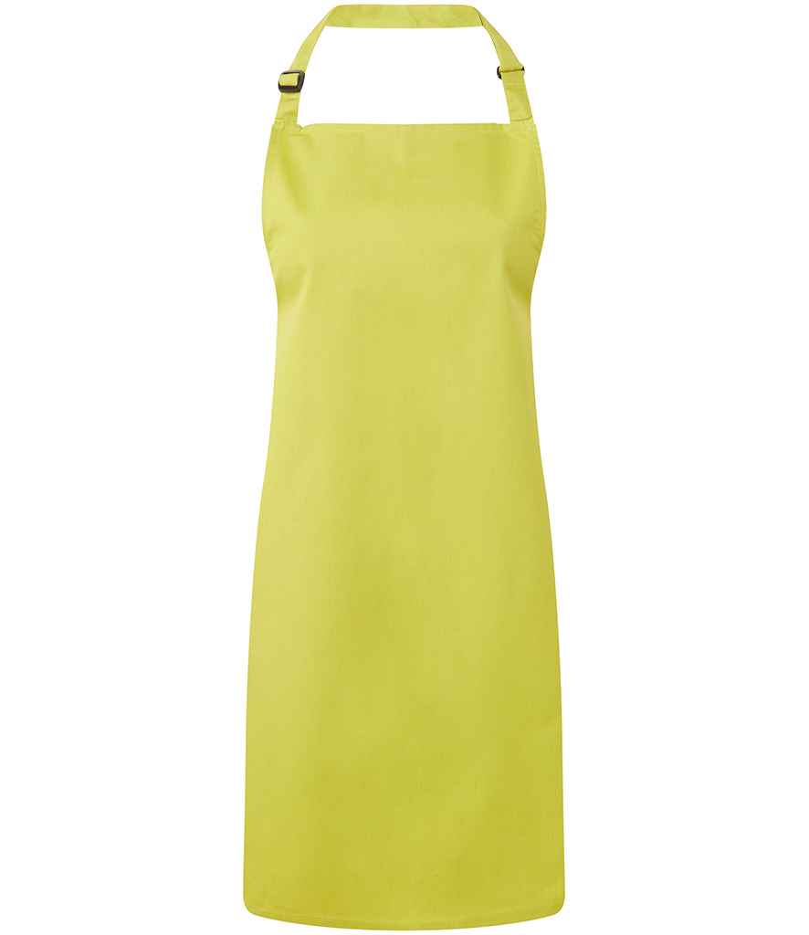 Premier 'Colours' Bib Apron in ONE Lime Green by Premier — Custom branded clothing by Print Press, featuring premium embroidery produced in our specialist print lab in the UK.