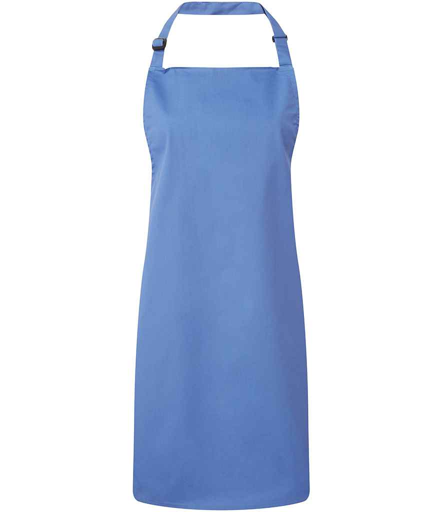 Premier 'Colours' Bib Apron in ONE Mid Blue by Premier — Custom branded clothing by Print Press, featuring premium embroidery produced in our specialist print lab in the UK.