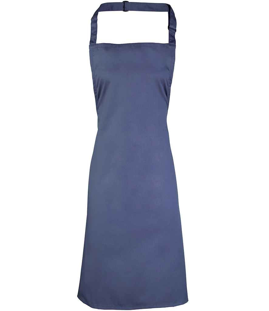 Premier 'Colours' Bib Apron in ONE Marine Blue by Premier — Custom branded clothing by Print Press, featuring premium embroidery produced in our specialist print lab in the UK.