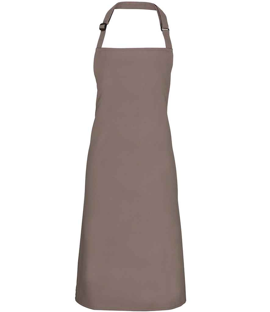 Premier 'Colours' Bib Apron in ONE Mushroom by Premier — Custom branded clothing by Print Press, featuring premium embroidery produced in our specialist print lab in the UK.