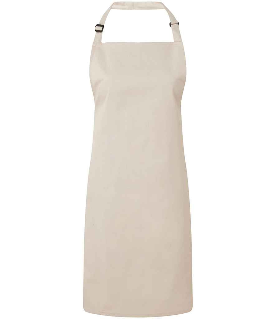 Premier 'Colours' Bib Apron in ONE Natural by Premier — Custom branded clothing by Print Press, featuring premium embroidery produced in our specialist print lab in the UK.