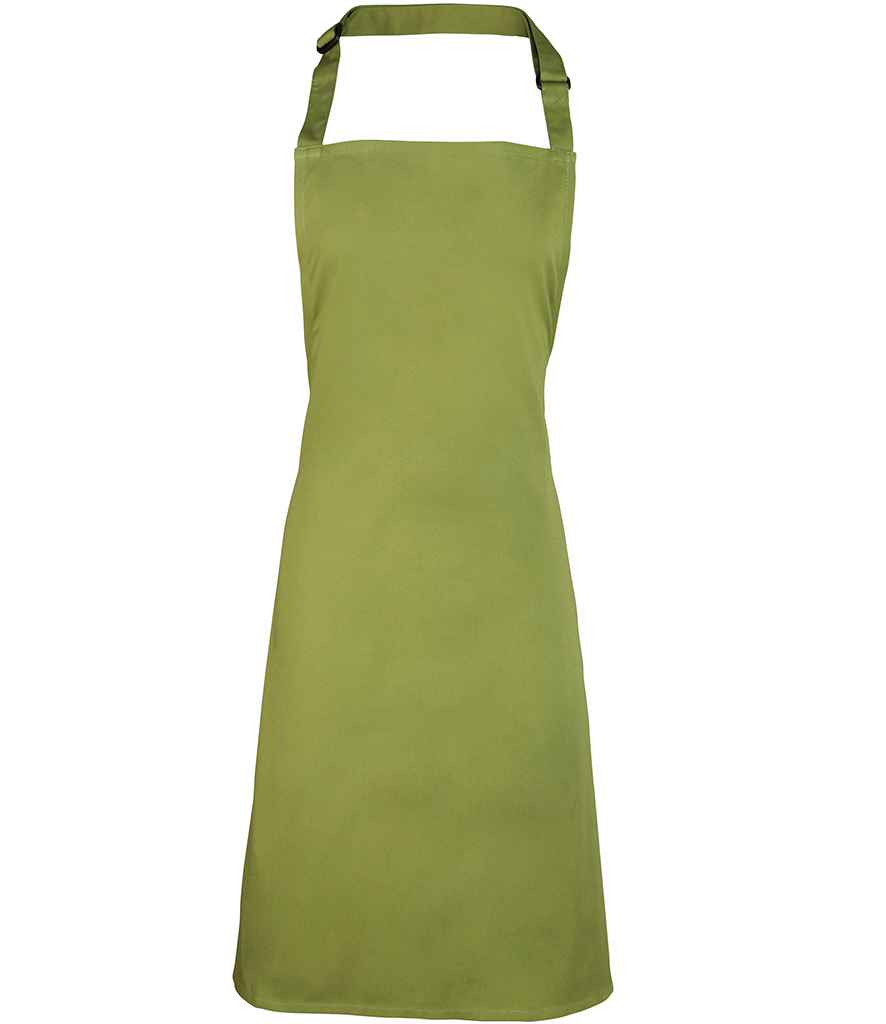 Premier 'Colours' Bib Apron in ONE Oasis Green by Premier — Custom branded clothing by Print Press, featuring premium embroidery produced in our specialist print lab in the UK.
