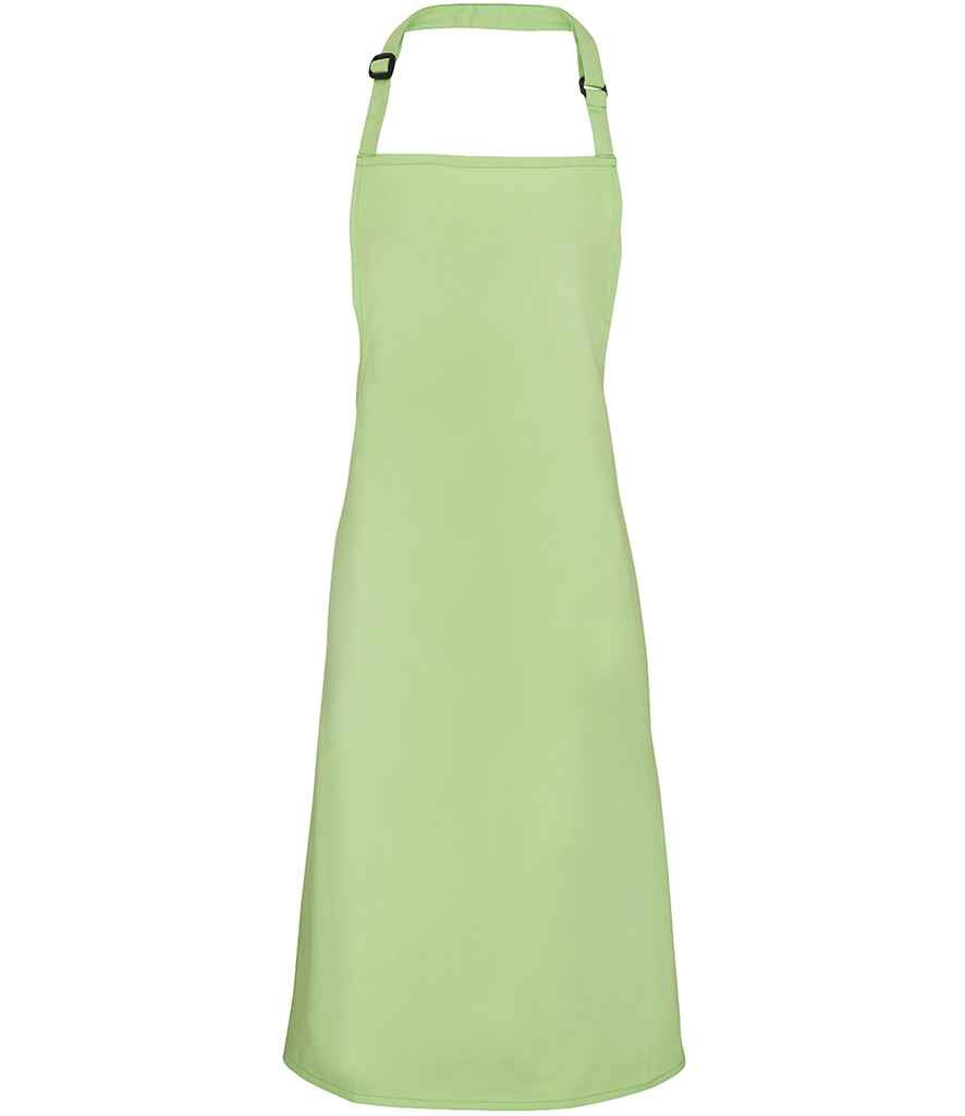 Premier 'Colours' Bib Apron in ONE Pistachio by Premier — Custom branded clothing by Print Press, featuring premium embroidery produced in our specialist print lab in the UK.