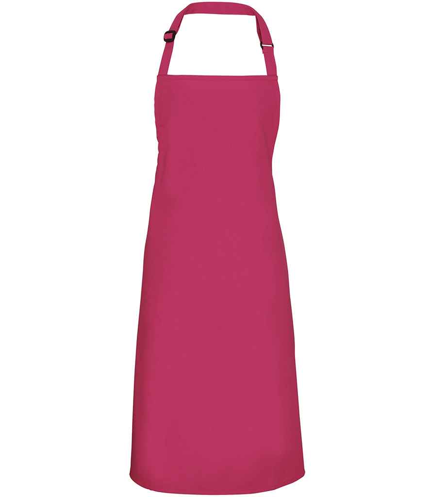 Premier 'Colours' Bib Apron in ONE Raspberry Crush by Premier — Custom branded clothing by Print Press, featuring premium embroidery produced in our specialist print lab in the UK.