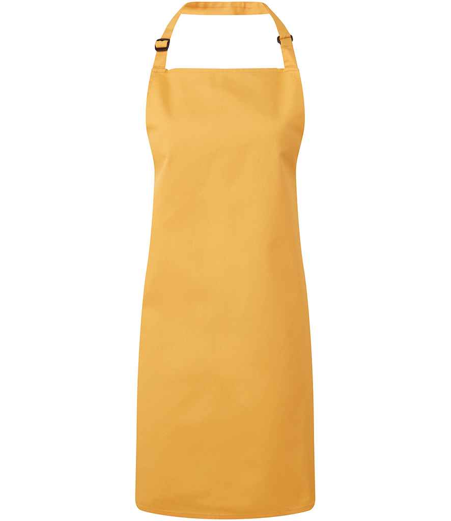 Premier 'Colours' Bib Apron in ONE Sunflower by Premier — Custom branded clothing by Print Press, featuring premium embroidery produced in our specialist print lab in the UK.