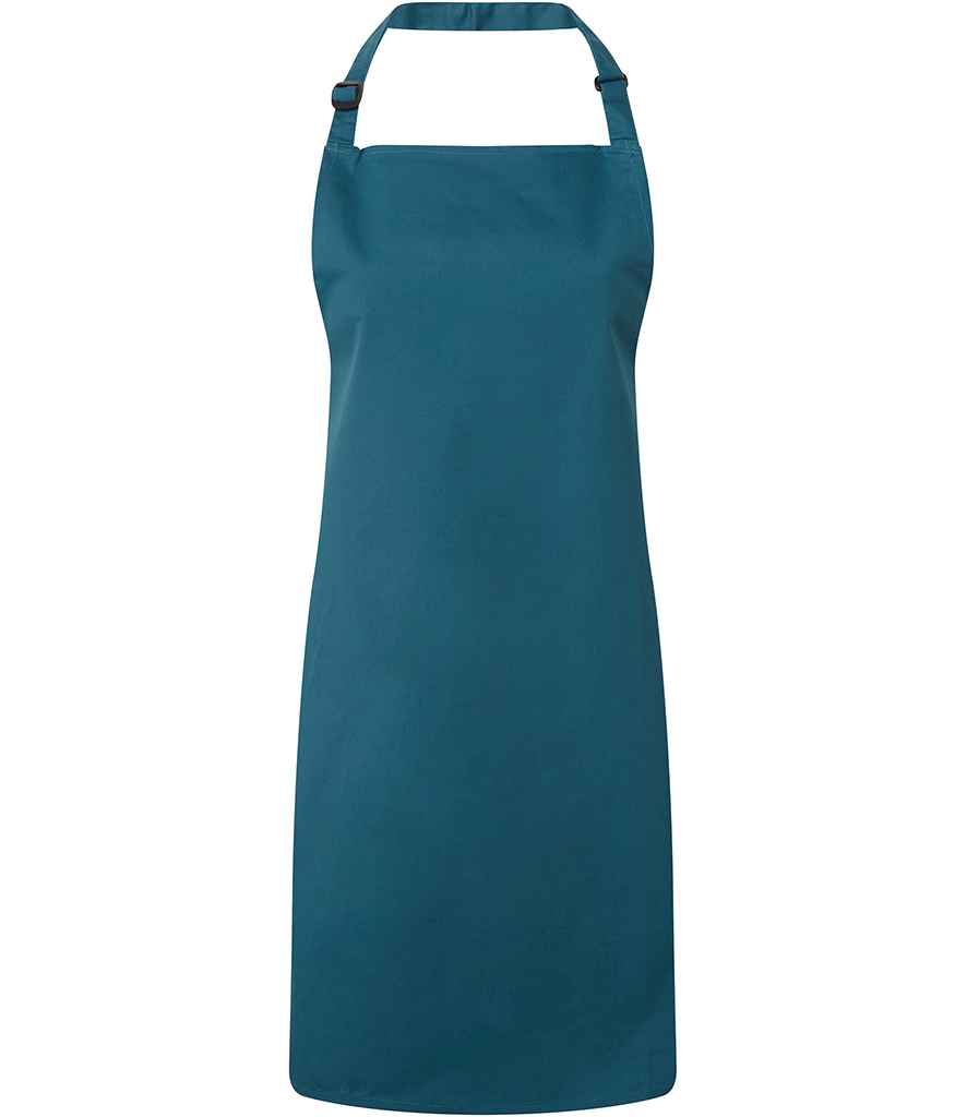Premier 'Colours' Bib Apron in ONE Turquoise Blue by Premier — Custom branded clothing by Print Press, featuring premium embroidery produced in our specialist print lab in the UK.