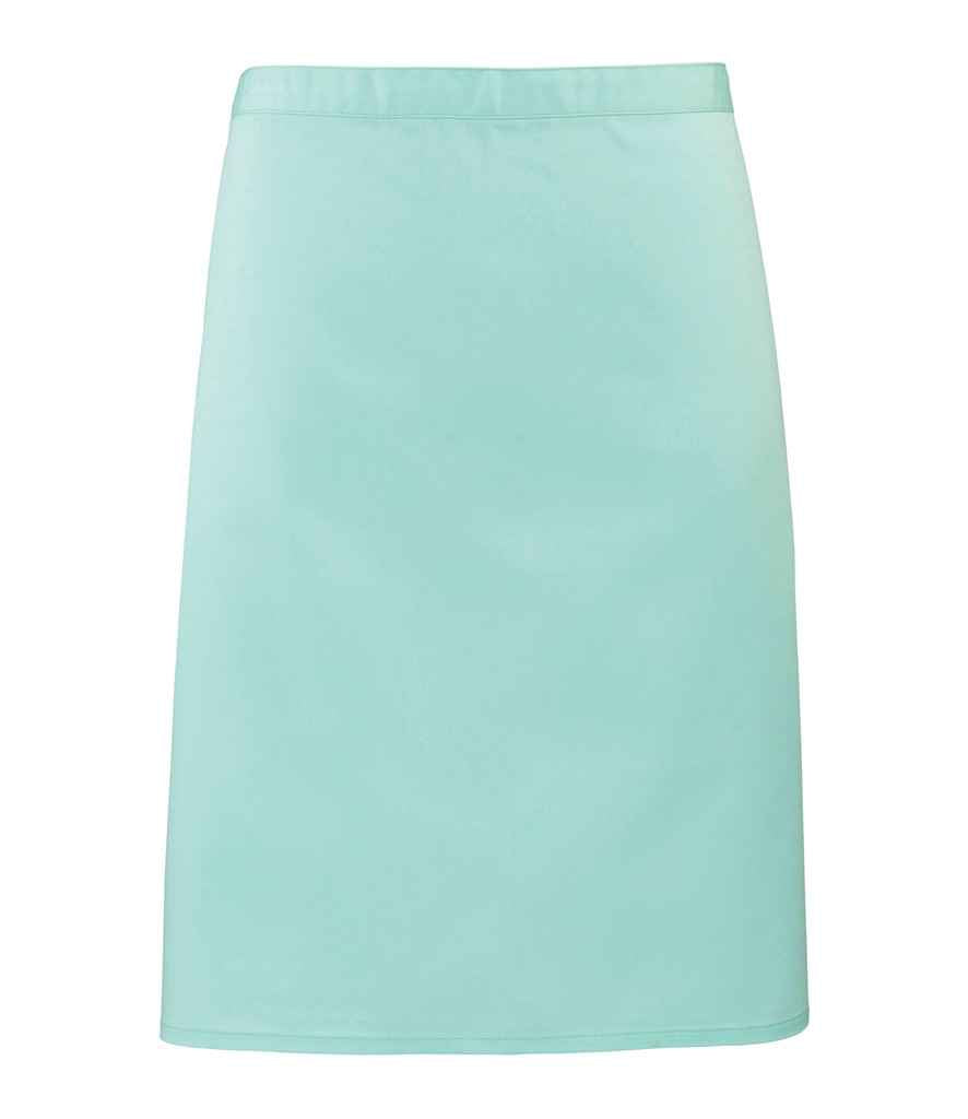 Premier 'Colours' Mid Length Apron in ONE Aqua by Premier — Custom branded clothing by Print Press, featuring premium embroidery produced in our specialist print lab in the UK.
