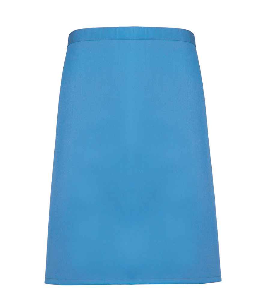 Premier 'Colours' Mid Length Apron in ONE Sapphire Blue by Premier — Custom branded clothing by Print Press, featuring premium embroidery produced in our specialist print lab in the UK.