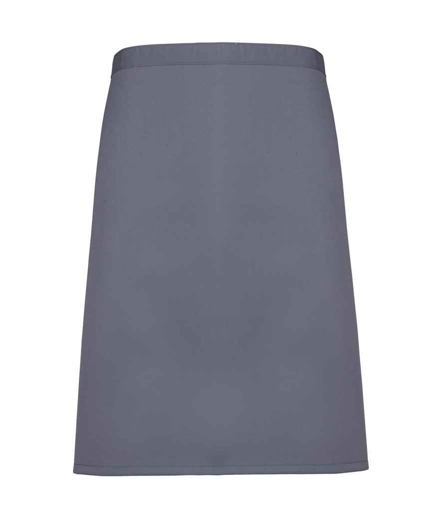 Premier 'Colours' Mid Length Apron in ONE Steel by Premier — Custom branded clothing by Print Press, featuring premium embroidery produced in our specialist print lab in the UK.