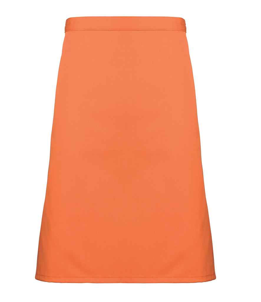 Premier 'Colours' Mid Length Apron in ONE Terracotta by Premier — Custom branded clothing by Print Press, featuring premium embroidery produced in our specialist print lab in the UK.