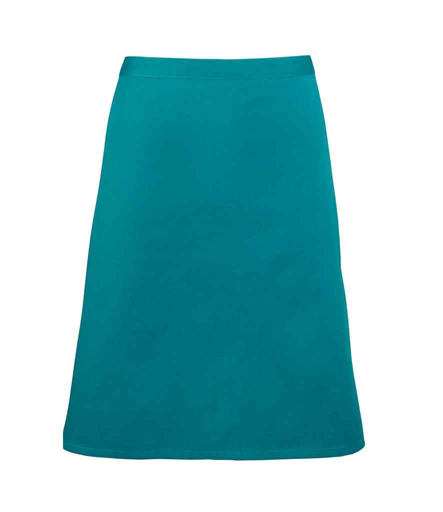 Premier 'Colours' Mid Length Apron in ONE Teal by Premier — Custom branded clothing by Print Press, featuring premium embroidery produced in our specialist print lab in the UK.