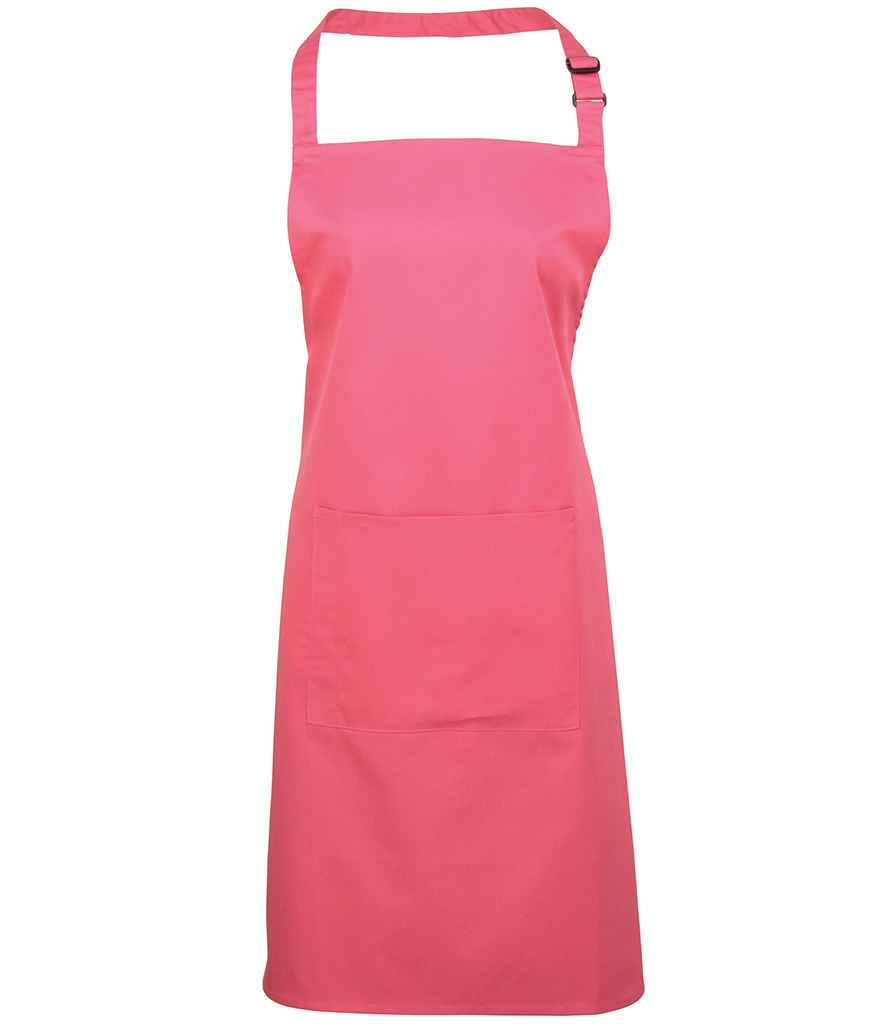 Premier 'Colours' Bib Apron with Pocket in ONE Fuchsia by Premier — Custom branded clothing by Print Press, featuring premium embroidery produced in our specialist print lab in the UK.
