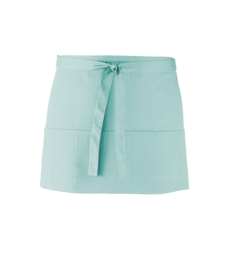 Premier 'Colours' 3 Pocket Apron in ONE Aqua by Premier — Custom branded clothing by Print Press, featuring premium embroidery produced in our specialist print lab in the UK.