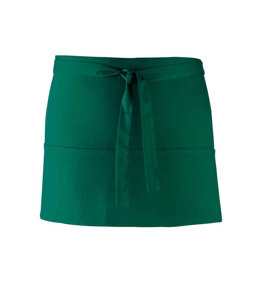 Premier 'Colours' 3 Pocket Apron in ONE Bottle Green by Premier — Custom branded clothing by Print Press, featuring premium embroidery produced in our specialist print lab in the UK.