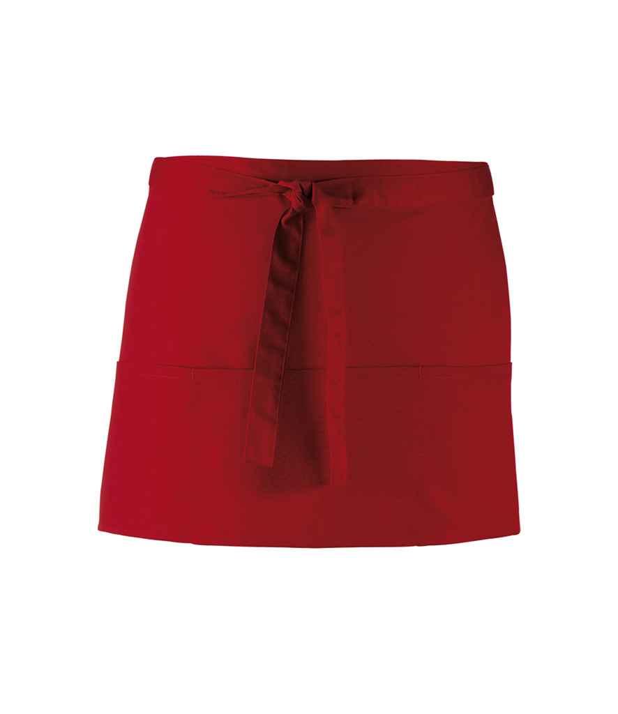 Premier 'Colours' 3 Pocket Apron in ONE Burgundy by Premier — Custom branded clothing by Print Press, featuring premium embroidery produced in our specialist print lab in the UK.
