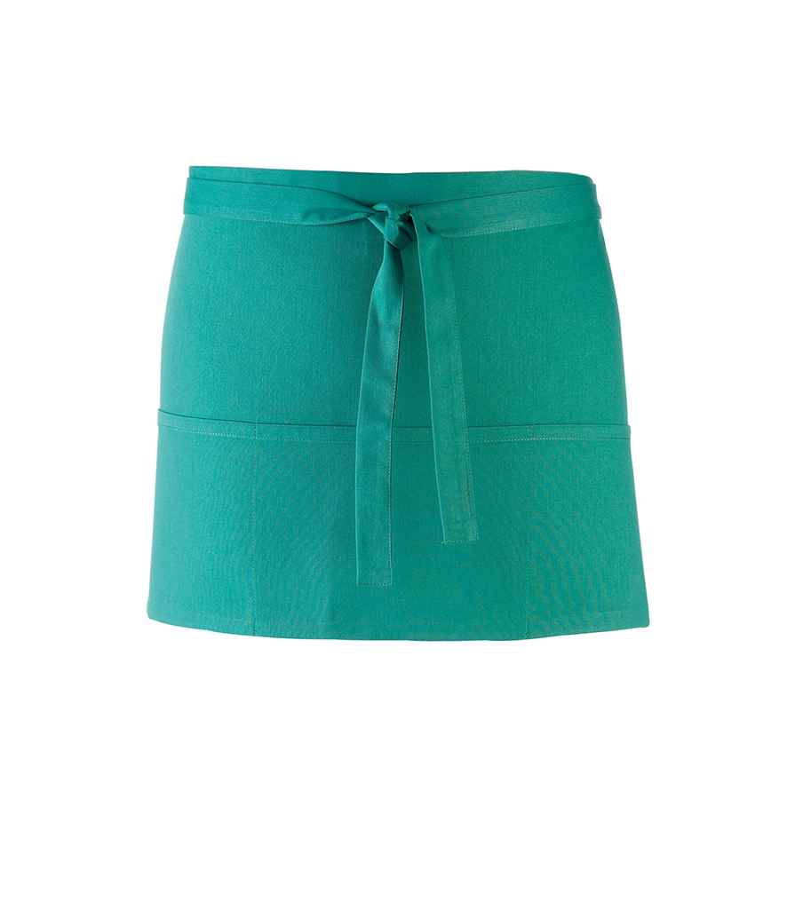 Premier 'Colours' 3 Pocket Apron in ONE Emerald by Premier — Custom branded clothing by Print Press, featuring premium embroidery produced in our specialist print lab in the UK.
